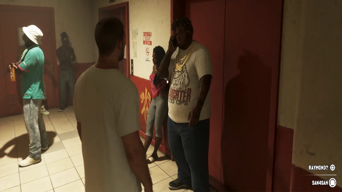 Zwei kontextuelle Dialogoptionen vor einem NPC in GTA 6 eingeblendet
