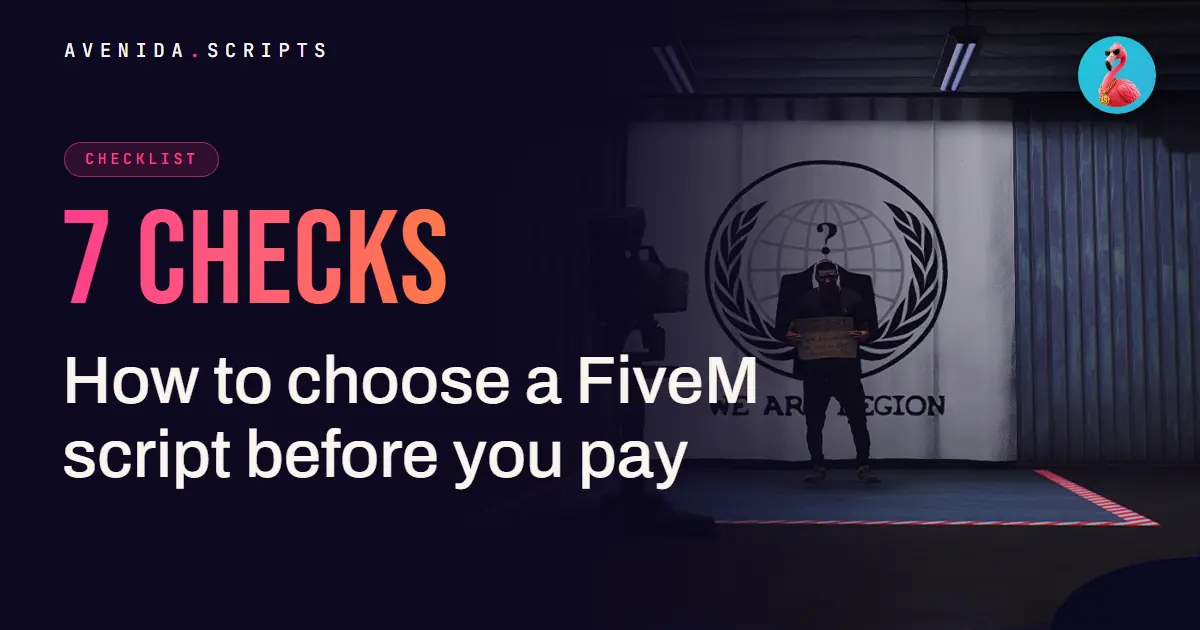 How to choose a FiveM script: 7 checks before you pay